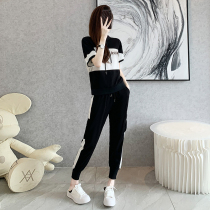 2022 FASHION FOREIGN AIR NEW EVEN CAP SHORT SLEEVE SWEATER SUIT WOMEN SUMMER LEISURE SPORTS FRIED STREET TWO SETS EUROGOODS TIDE