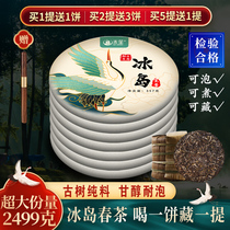 Iceland collection Puer tea raw tea 7 cakes whole deal 2499 grams Yunnan seven cakes hundred years 2021 spring tea leaves