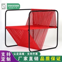 Nordic light luxury rattan chair outdoor table and chair ins Wind Net red balcony study living room bedroom leisure single sofa chair