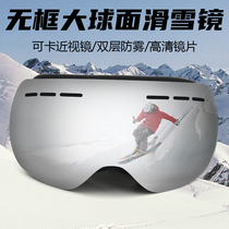 Professional ski goggles Double-layer anti-fog ski glasses large spherical men and women snow goggles mountaineering equipment Adult