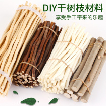 Branch decoration kindergarten childrens handmade diy materials dry branches natural logs dead branches hanging ornaments branches pine cones