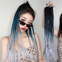  Dirty braided ponytail wig female African dirty braided color braids twist braids pigtail hip hop cos fiber head rope