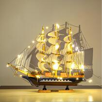 A small boat birthday present for a smooth sailing decorated solid wood pendulum simulation wood handicraft model friendship