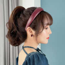 Wig Ponytail short wig Female high ponytail pear flower roll braids Fake ponytail simulation hair Strap grab clip hair tail