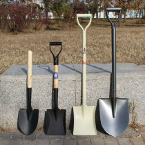 Thickened iron beach shovel Agricultural manganese steel digging tree digging sand shovel shovel Outdoor household shovel Gardening tools