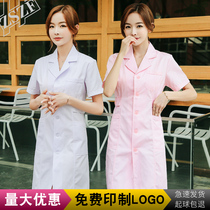 Nurse uniform long sleeve womens winter pink doctor uniform pharmacy pharmacy white coat short sleeve summer thin work clothes