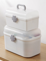  Household small medicine box Portable emergency family medicine storage box Plastic full set of medical storage box first aid box