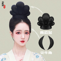 Hanfu wig ancient hair bun fairy pumpkin hair bag ancient style Hanfu song system Ming flying hair bun bag shape