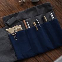 Critical Commune Original Hand for Chinese Palace Court Retro Style Wind Roll Pen Bag Forbidden City Creative Pen Bag Roll Pen Curtain Day Style Literature And Women College Students Individuality Brief Online Red Ins Pencil Case Gifts