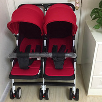  Twin strollers can be split lightweight folding shock absorbers double people can sit and lie down in the elevator to increase space