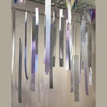 Creative festival props rectangular PVC glossy pearlescent pendant ceiling decoration window mall beauty Chen