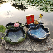 Lotus Leaf Lotus Leaf Ashtrays Creativity Personality Comeback Trend Atmospheric Brief home Living room Chinese Big Number Office