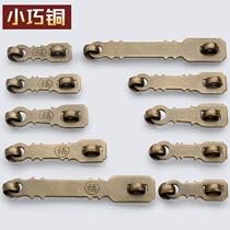 Chinese style padlock antique solid wood buckle lock full copper door bolt gate door door buttoned old buckle bolt door nose pure copper lock