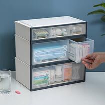 Medicine box household large-capacity medical box multi-layer large and small emergency medical box home-equipped epidemic prevention drug storage box
