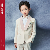 Childrens suit suit boy suit flower girl dress piano performance suit four-piece set of children handsome coat spring and summer