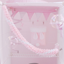 Honey bag skid climbing toy flying squirrel swing pure hand woven rope cage decoration gnawing pendant honey bag supplies