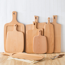 Solid wood cutting board chopping board Beech fruit bread board childrens food supplement board Japanese pizza sushi board household chopping board
