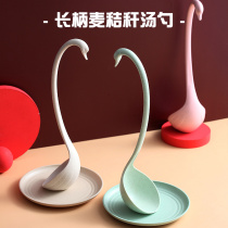 Net Red Long Handle Soup Spoon Size stock Soup Home Korean-style Kitchen Plastic Nonstick Pan Deep Congee Spoon Non Wood Day Style