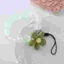 New flower beaded mobile phone chain Japanese and Korean fresh and sweet wrist lanyard bag key chain pendant