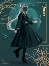 (Qinglong)Shan Chuan Club original national style bad jk suit Dark black full set of female long dress uniform set spot