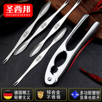 Stainless steel crab special tool crab eight pieces household hairy crab clamp clip removal crab scissors artifact set