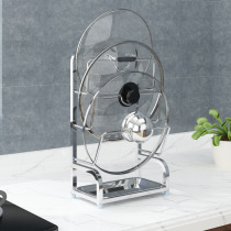 304 stainless steel pot cover rack wall-mounted non-hole kitchen rack cutting board storage rack artifact