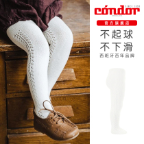 Spanish Condor Kant newborn baby boys and girls autumn and winter side hollow cotton long tube pantyhose