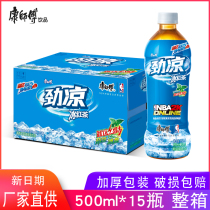 Master Kong iced black tea strong mint flavor 500ml * 15 bottles full box beverage wholesale food juice drink