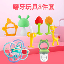 Manhattan hand grabbing ball bite mushroom music bracelet giraffe gum baby grinding stick can be boiled 6 fruit and vegetable music