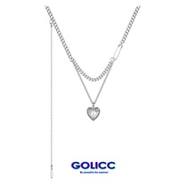  GOLICC sweet love heart necklace female niche design sense net red same clavicle chain ins hip hop neck necklace