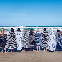 Seaside resort beach towel island tour swimsuit wrap skirt shawl gauze round oversized beach mat sitting blanket