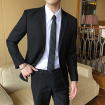 Suit suit Mens slim-fit business casual professional formal suit jacket College student interview best man groom dress