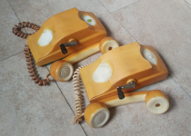 A pair of old hand crank accessories natural old yellow cute