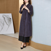 Hangzhou heavy silk old material fragrant cloud yarn windbreaker female 2021 autumn new vintage Mulberry Silk double-faced coat