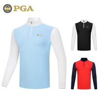 USA PGA 2021 summer golf clothing men long sleeve T-shirt Ice Silk sunscreen clothing sports fabric