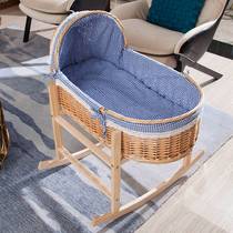 Willow rattan baby basket carrying basket baby portable car Shaker Basket treasure cradle baby sleeping basket treasure nest