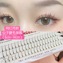 Fairy false eyelashes I-type single cluster single root C- curl arc grafting root and clear Yu Shuxin Net red same model