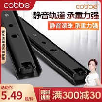 Wardrobe Free Punch Drawer Track Heavy Duty Roller Slot Slide Rail Computer Rail Bar Push-and-pull Silent Dieting Table