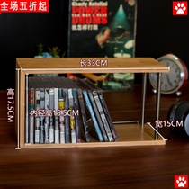 cd disc storage rack bookcase cassette tape decoration rack desktop home flat storage box bookstall a4 album Wood