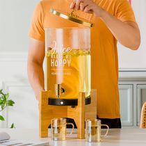 Commercial restaurant front desk glass insulation belt faucet kettle barrel heater scented tea drinking water tank 55 degrees large capacity constant temperature