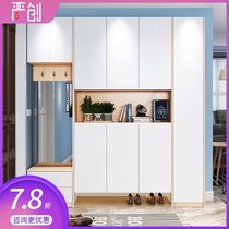 Foyer entrance entrance cabinet Shoe cabinet One simple modern living room home shoe stool partition cabinet Coat rack locker