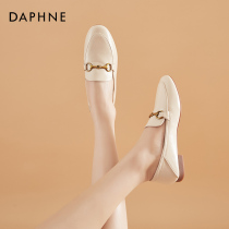 Daphne Le Fu shoes womens shoes spring and autumn flat shoes with skirts single shoes British style small leather shoes