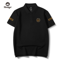 Fatty plus size polo shirt mens short sleeve T-shirt lapel fat belly with Belly Belly summer clothes mens clothing