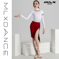 MLX8152 New Childrens National Standard Dance Training Show for Latin Dance Girls Long Sleeve Costume