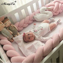 ins Nordic crib twist bed soft bag anti-collision pressure fence baby woven childrens room decoration
