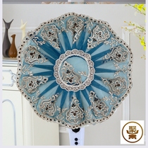 All-inclusive fabric electric fan cover dust cover electric fan cover electric fan cover round lace floor floor fan cover two