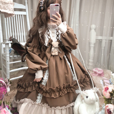 taobao agent Japanese winter cute dress teenage, Lolita style, 2023, Lolita OP