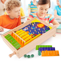 Childrens lever pachinko machine wooden parent-child interactive ball table educational family kindergarten toy desktop game machine