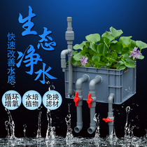 Fish tank turtle swamp filter tank Homemade fish pond ecological filtration system Complete set of turnover box filtration diy circulation