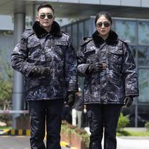 Military cotton coat mens northeast anti-cold suit Winter thickened and warm and versatile new security work Law-keeping cotton clothing